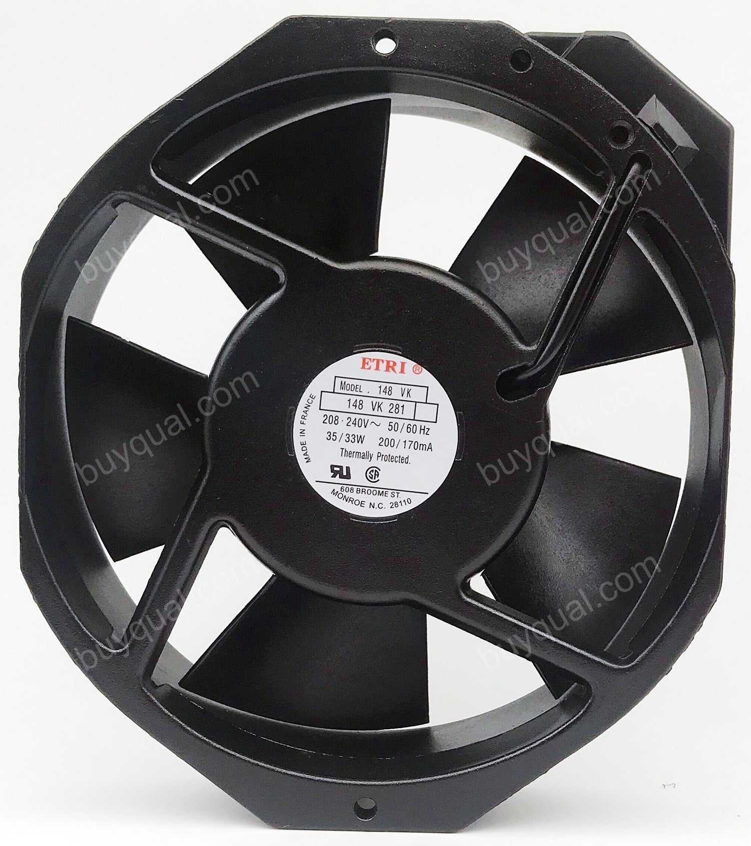 ETRI 148VK281 208-240V 200/170mA 35/33W Cooling Fan - New ETRI 148VK281 208-240V 200/170mA 35/33W Cooling Fan - New